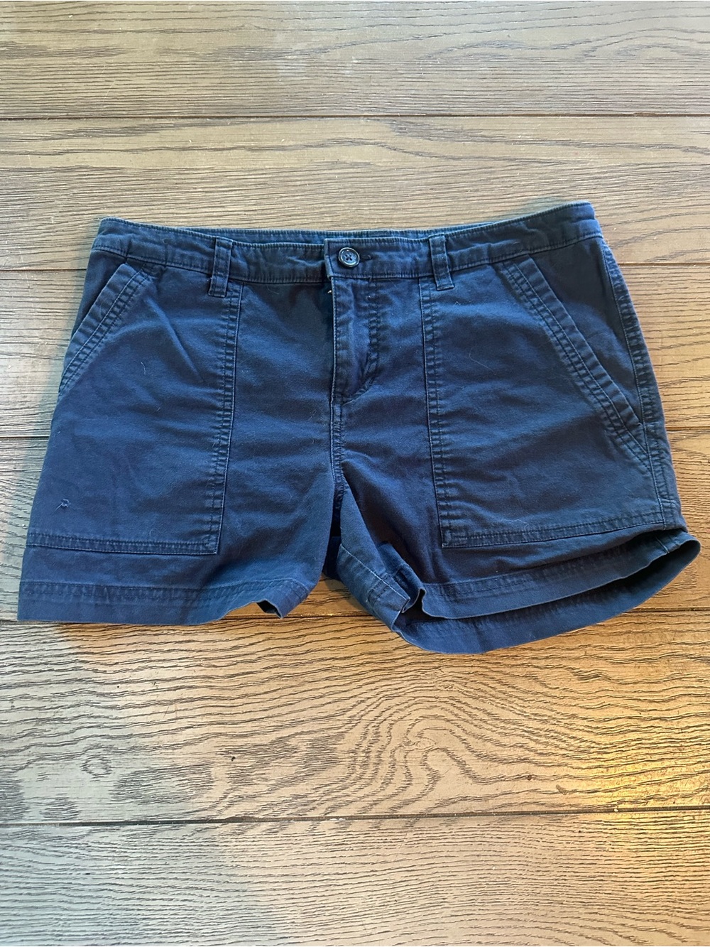 Patagonia Navy Women's Casual Patch-Pocket Shorts